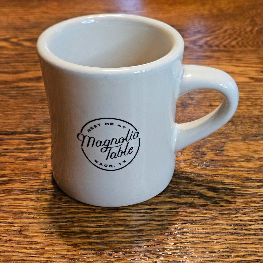 Magnolia Table Waco TX Coffee Mug Diner Style Joanna Gaines Cream‎ Ceramic Cup